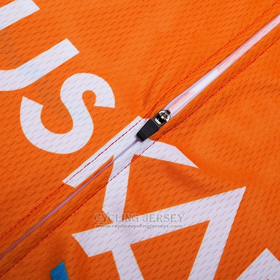 2019 Cycling Jersey Euskadi Orange Short Sleeve and Bib Short
